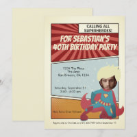 Superhero Old Comic Birthday Party (blonde)