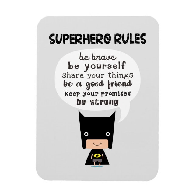 Superhero Rules Magnet (Vertical)