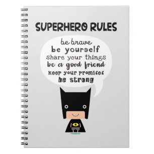 Superhero Rules Notebook