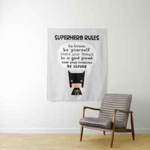 Superhero Rules Tapestry