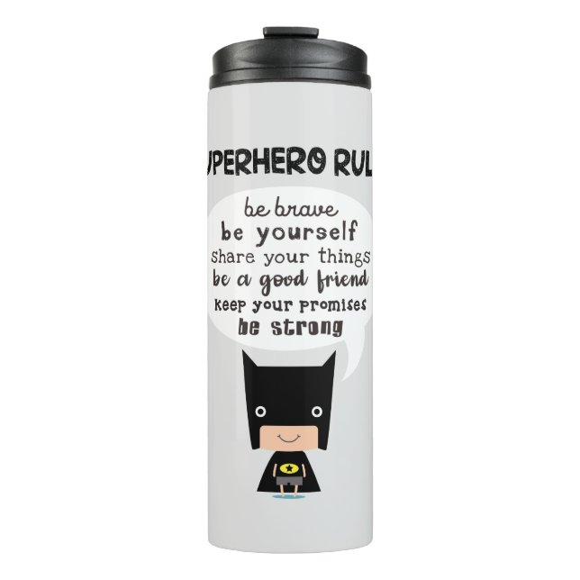 Superhero Rules Thermal Tumbler (Front)
