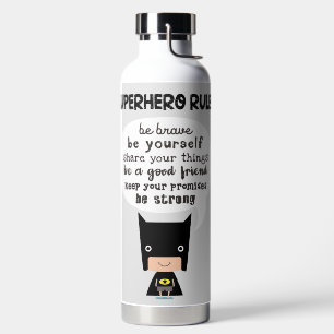 Superhero Rules Water Bottle