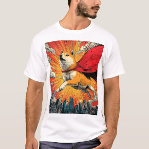 Superhero Shiba � Comic Book Dog T-Shirt