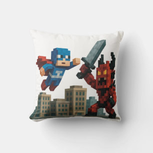 Superhero Skyblade Showdown Cushion