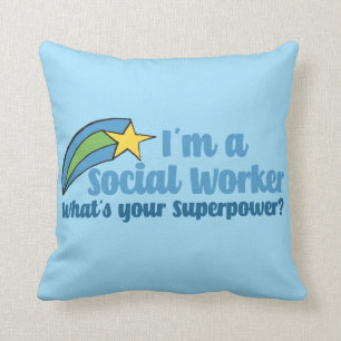 Superhero Social Worker Cushion