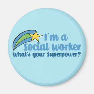 Superhero Social Worker Magnet