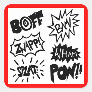 Superhero Sounds Square Sticker