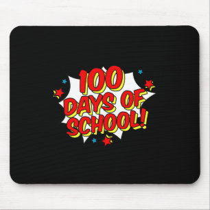 Superhero Style Happy 100th 100 Days of School  Mouse Mat