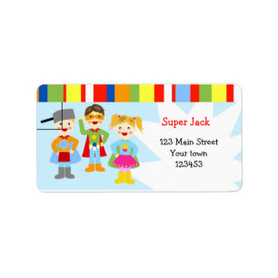 Superhero Super Hero Return Address Labels