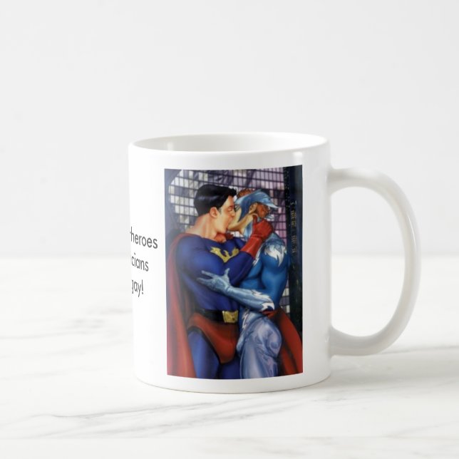 superhero, superhero, Even Superhe... - Customised Coffee Mug (Right)