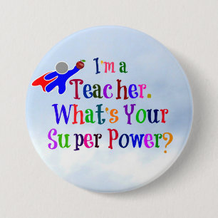 Superhero Teacher 7.5 Cm Round Badge
