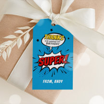 Superhero Thank You Tags, Superhero Favour Tags