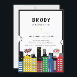 Superhero Theme Birthday Invitation<br><div class="desc">Cute Superhero theme,  birthday party invitation.</div>