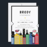 Superhero Theme Birthday Invitation<br><div class="desc">Cute Superhero theme,  birthday party invitation.</div>