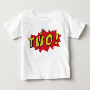 Superhero two years old party birthday boys baby T-Shirt
