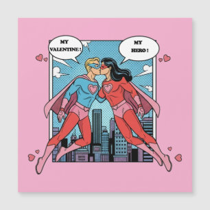 Superhero Valentine Day Love Heart Custom Name
