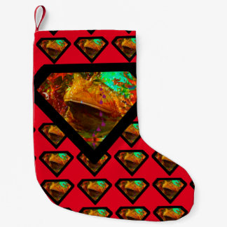 Superhero Vegas Frog Pattern Small Christmas Stocking