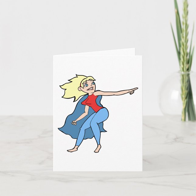 Superhero Woman Greeting Card (Creator Uploaded)