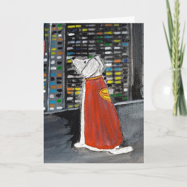 Superheroes Best Friend Painting by Alfred Fox Card (Front)