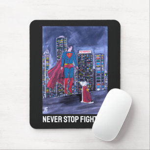 Superheroes Best Friend Painting by Alfred Fox Mouse Mat