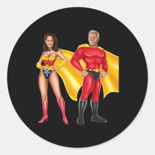 Superheroes Biden & Kamala Harris 2021 Classic Round Sticker