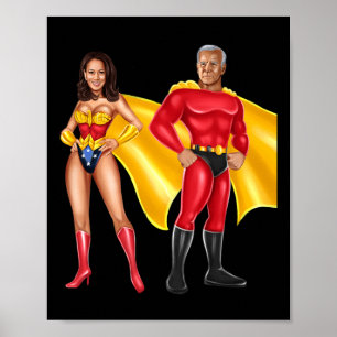 Superheroes Biden & Kamala Harris 2021  Poster