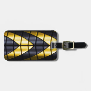 Superheroes - Black and Yellow Luggage Tag