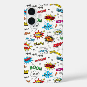 Superheroes Comics Pattern iPhone 16 Case