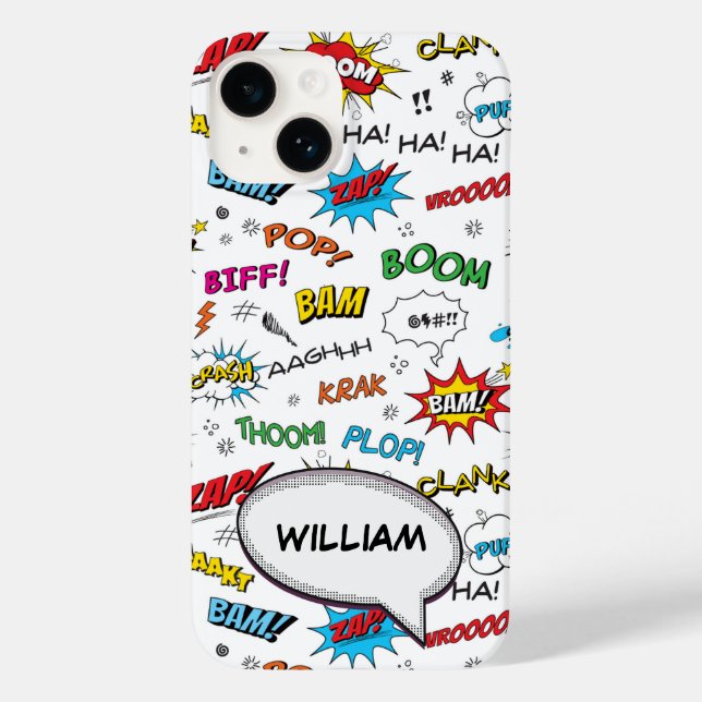 Superheroes Comics Pattern Case-Mate iPhone Case (Back)
