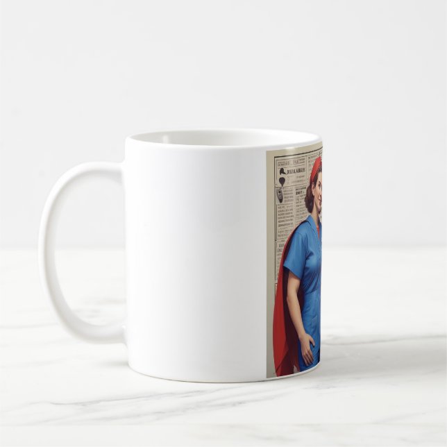 Superheroes in Scrubs: Sip Your Power Coffee Mug (Left)