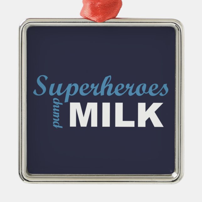 Superheroes pump milk white and blue metal tree decoration (Front)
