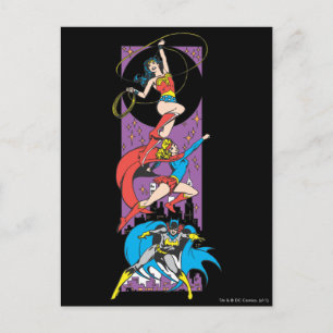 Superheroines In Action Postcard