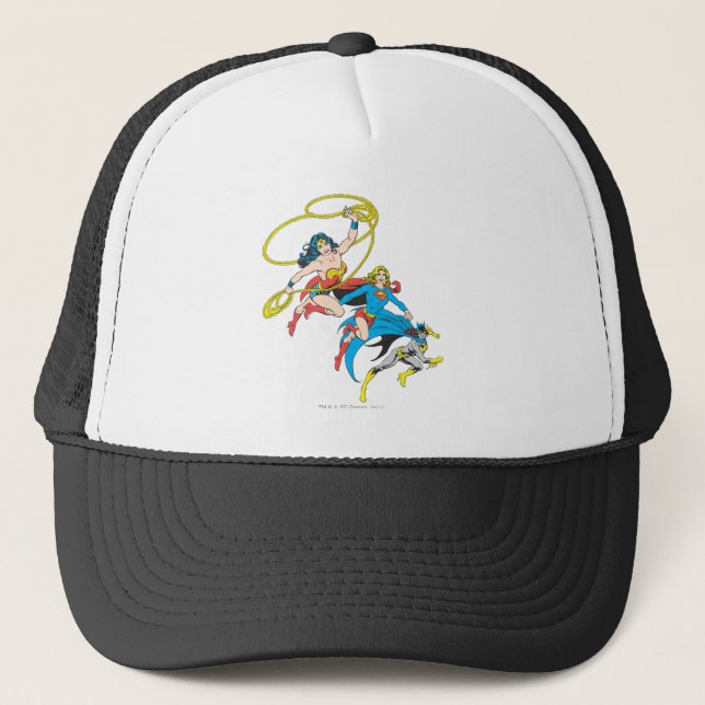 Superheroines Leap Trucker Hat (Front)