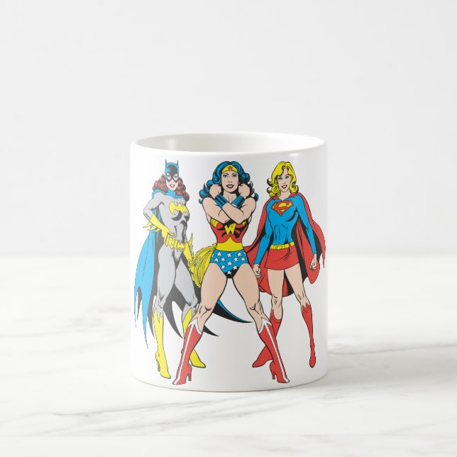 Superheroines Pose Coffee Mug (Center)
