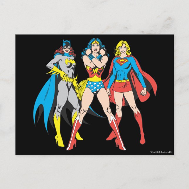 Superheroines Pose Postcard (Front)