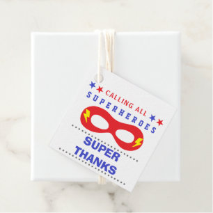 Superheros Party Super thank you Favour Tags
