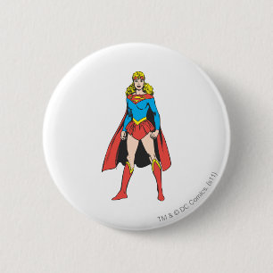Superigirl Stands 6 Cm Round Badge