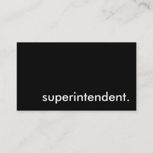 superintendent. business card