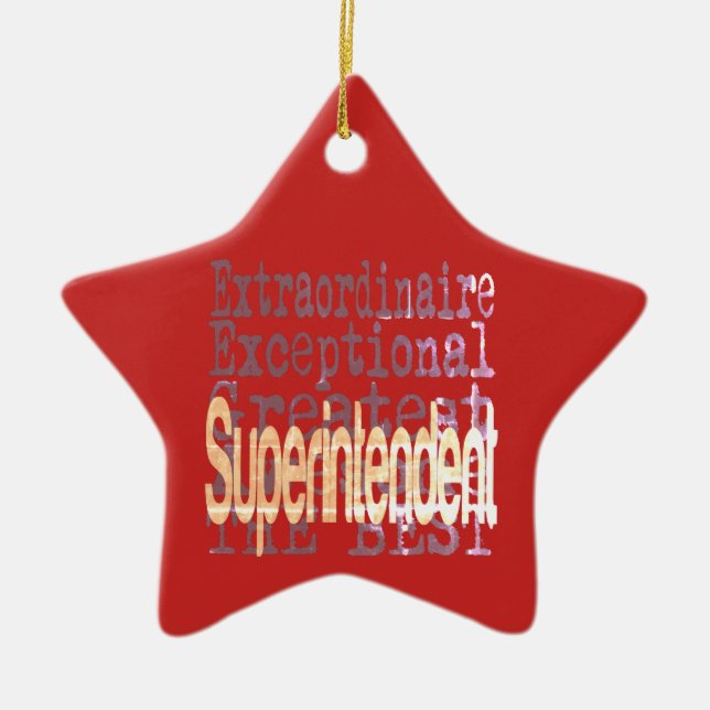 Superintendent Extraordinaire Ceramic Tree Decoration (Front)