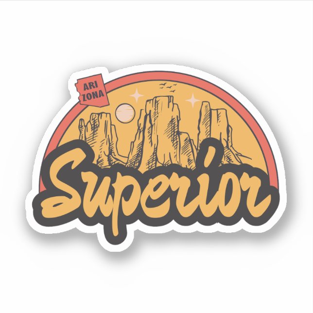 Superior, Arizona  Sticker (Front)