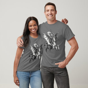 Superior Demon On Serpent Holding A Standard T-Shirt