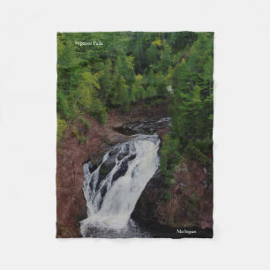 Superior Falls fleece blanket