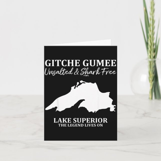 Superior, Great Lake, Gitche Gumee Apparel Lakes  Card (Front)