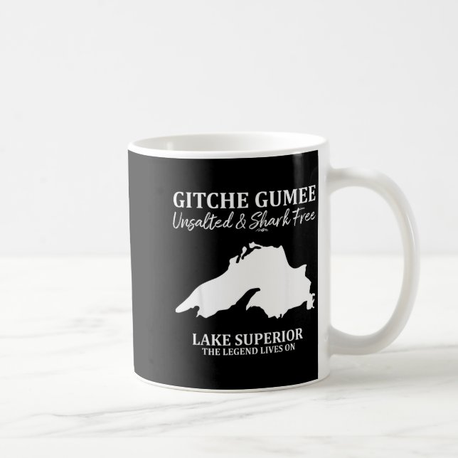 Superior, Great Lake, Gitche Gumee Apparel Lakes  Coffee Mug (Right)