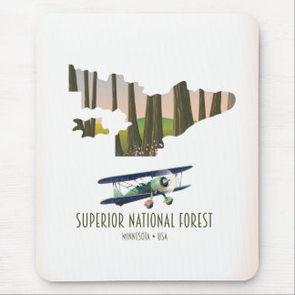 Superior national forest Minnesota vintage map Mouse Mat