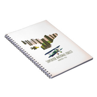 Superior national forest Minnesota vintage map Notebook
