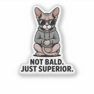 Superior Sphynx Cat Attitude Illustration