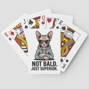 Superior Sphynx Cat Sarcastic Attitude Art Playing Cards