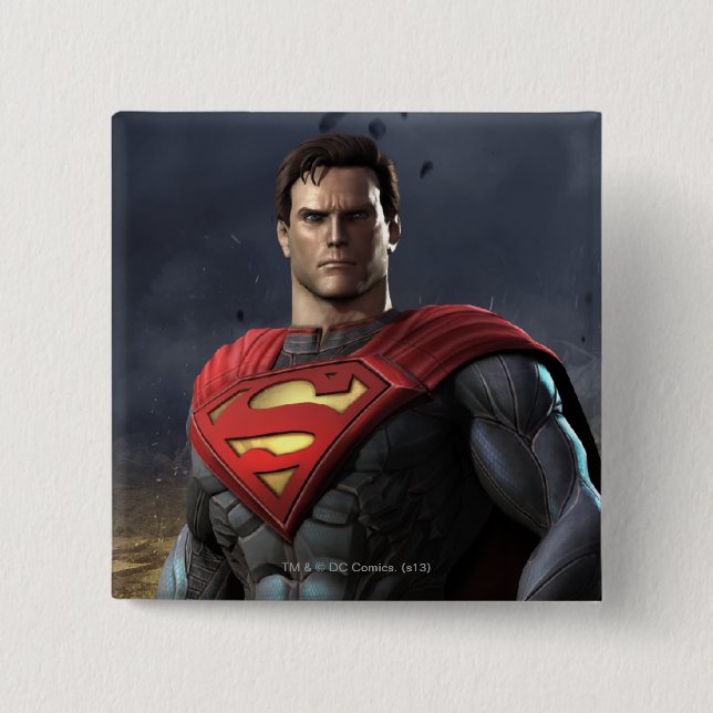 Superman 15 Cm Square Badge (Front)