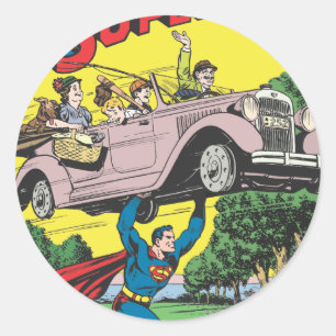 Superman #19 classic round sticker